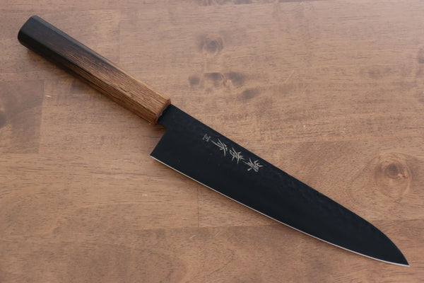 Sakai Takayuki KuroKage VG10 Hammered Teflon Coating Gyuto 240mm Live Oak Lacquered (Kouseki) Handle