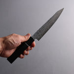 Seisuke AUS10 Mirror Crossed Kiritsuke Petty-Utility  150mm Black Pakka wood Handle - Japannywholesale