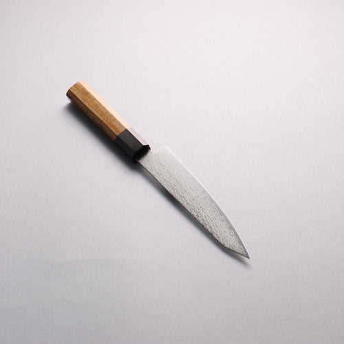 Seisuke AUS10 Mirror Crossed Kiritsuke Petty-Utility  150mm Rosewood (Ferrule: Brown Pakka Wood) Handle - Japannywholesale