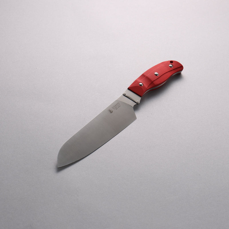 G.Sakai VG10 Santoku  165mm G-10 (Red) Handle - Japannywholesale