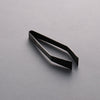 Angled (Kansai Style) Black Oxidized with anti-slip Steel Fishbone Tweezers  120mm - Japannywholesale