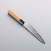 Seisuke VG10 Damascus Petty-Utility  150mm Teak (ferrule: Black Water Buffalo Horn) Handle - Japannywholesale