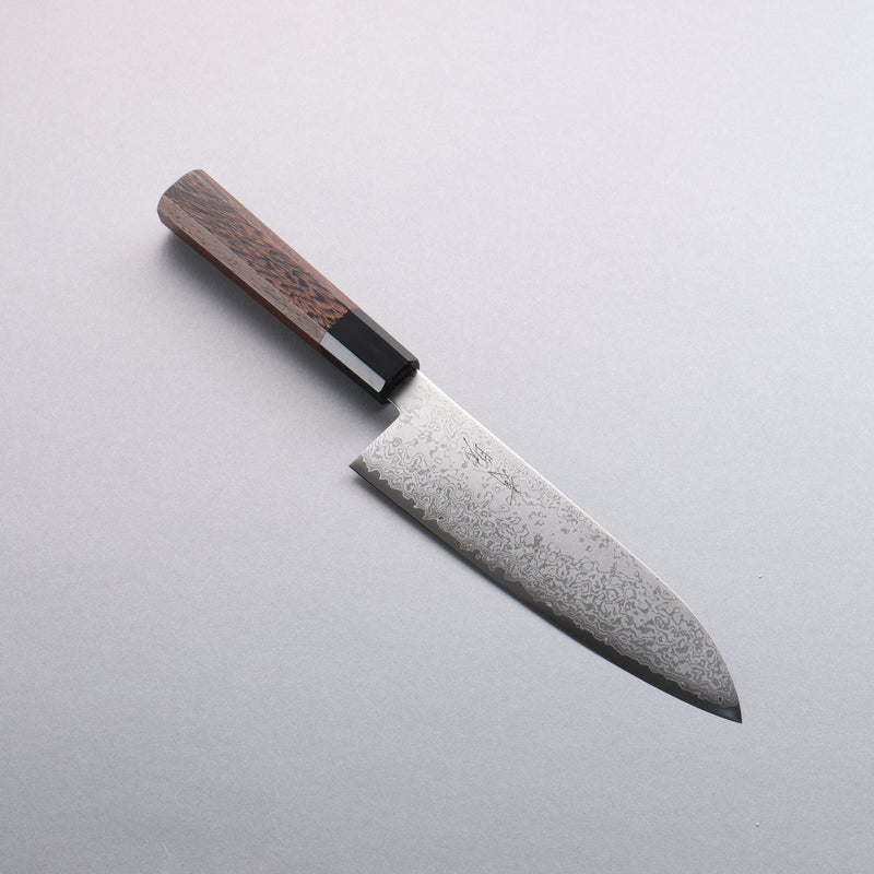 Seisuke VG10 Damascus Santoku  180mm Wenge Handle - Japannywholesale