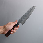 Seisuke VG10 16 Layer Hammered Damascus Santoku  180mm Rosewood Handle - Japannywholesale