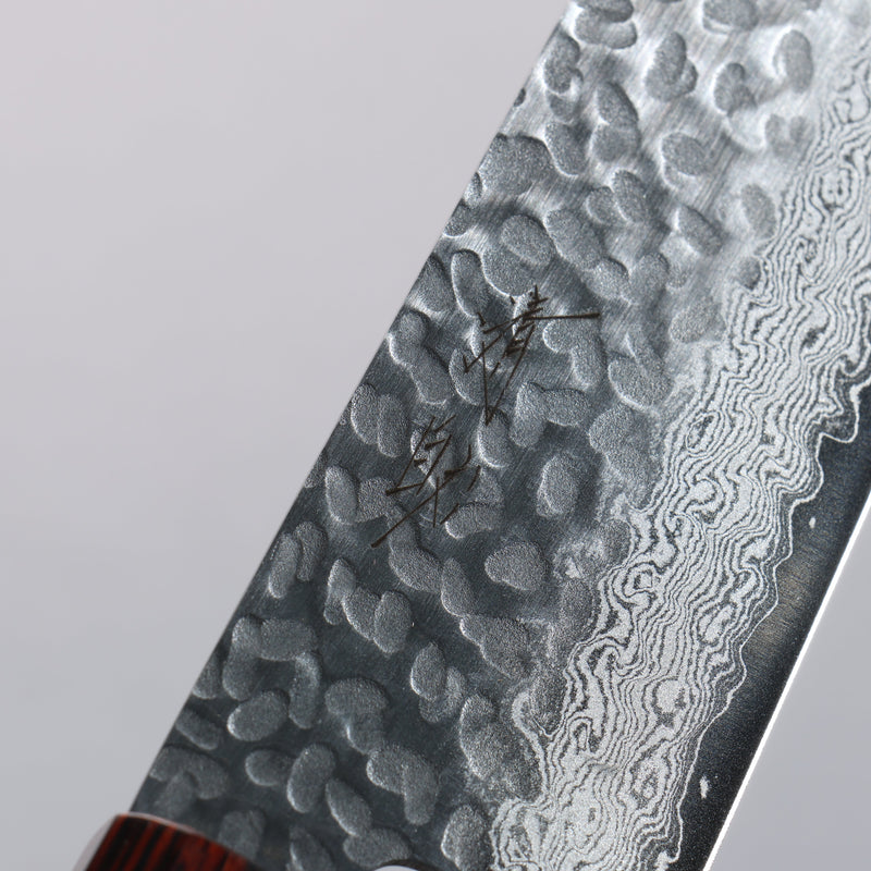 Seisuke VG10 33 Layer Hammered Damascus Gyuto  210mm Black Pakka wood Handle - Japannywholesale