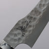 Yuto Kawagoe VG10 Hammered Migaki Finished Kiritsuke Petty-Utility  125mm Brown Acrylic Handle - Japannywholesale