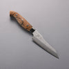 Yuto Kawagoe Blue Steel No.2 Kiritsuke Petty-Utility  125mm Spalted Wood Handle - Japannywholesale