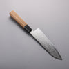 Seisuke SG2 Damascus Migaki Finished Santoku  180mm Teak (ferrule: Black Water Buffalo Horn) Handle - Japannywholesale