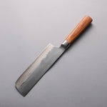 Kamo Hamono VG10 Damascus Nakiri  165mm Brown Pakka wood Handle - Japannywholesale