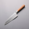 Kamo Hamono VG10 Damascus Santoku  165mm Brown Pakka wood Handle - Japannywholesale