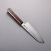 Hado Silver Steel No.3 Migaki Finished Santoku  180mm Lacquered (Kijiro-nuri) Handle - Japannywholesale