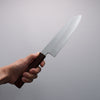 Hado Silver Steel No.3 Migaki Finished Santoku  180mm Lacquered (Kijiro-nuri) Handle - Japannywholesale