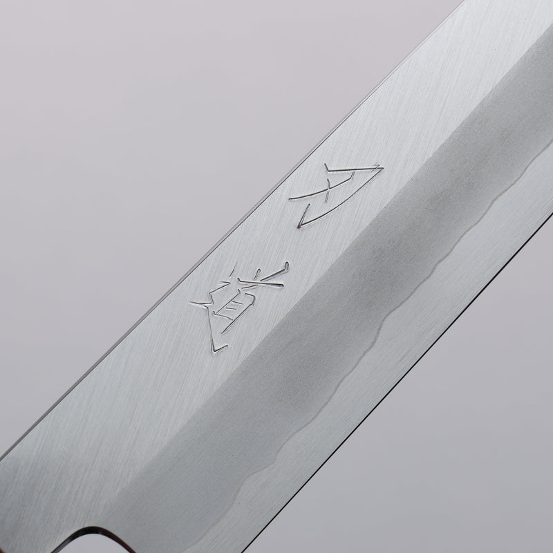 Hado Silver Steel No.3 Migaki Finished Sujihiki  240mm Lacquered (Kijiro-nuri) Handle - Japannywholesale