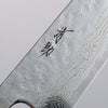 Seisuke Stainless Steel 440C Hammered Damascus Migaki Finished Gyuto  210mm Oak Handle - Japannywholesale