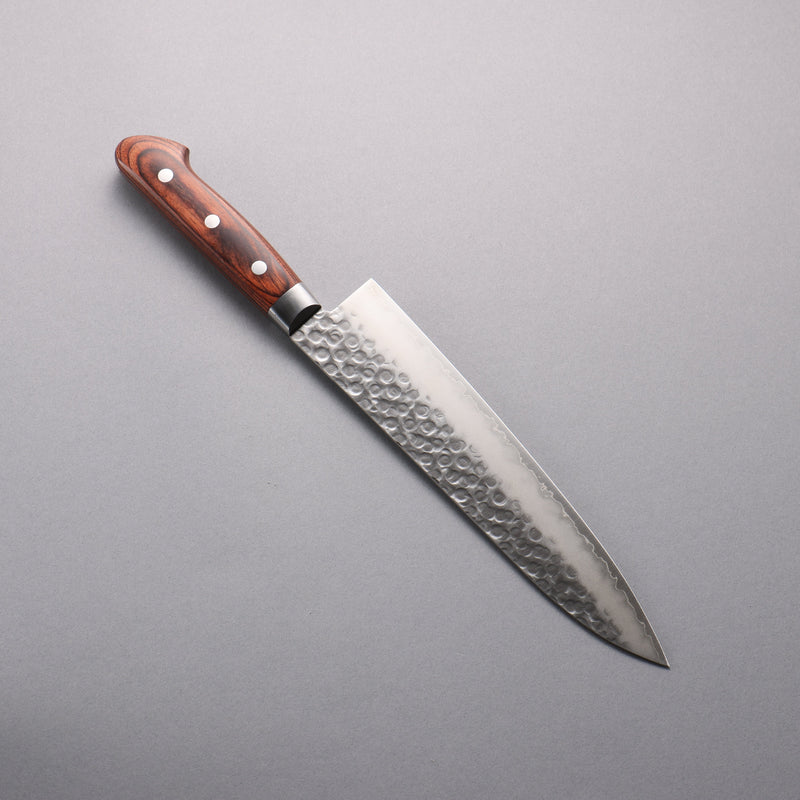 Seisuke VG10 Hammered Gyuto  210mm Mahogany Handle - Japannywholesale