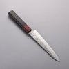 Seisuke VG10 33 Layer Damascus Hammered Petty-Utility  135mm Black Pakka wood Handle - Japannywholesale