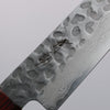 Seisuke VG10 33 Layer Damascus Hammered Petty-Utility  135mm Black Pakka wood Handle - Japannywholesale