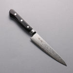 Seisuke AUS10 45 Layer Damascus Migaki Finished Petty-Utility  135mm Black Pakka wood Handle - Japannywholesale