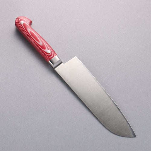 Sakai Takayuki Grand Chef Grand Chef Swedish Steel-stn Santoku  180mm Red Micarta Handle - Japannywholesale