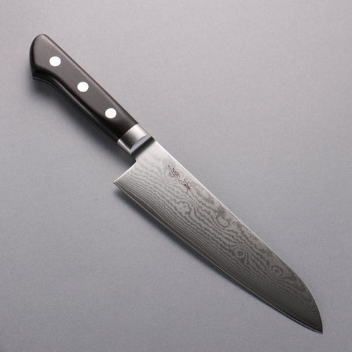 Seisuke VG10 33 Layer Damascus Santoku  180mm Black Pakka wood Handle - Japannywholesale