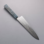 Seisuke SG2 Damascus Migaki Finished Gyuto  210mm Blue Stablized Wood Handle - Japannywholesale