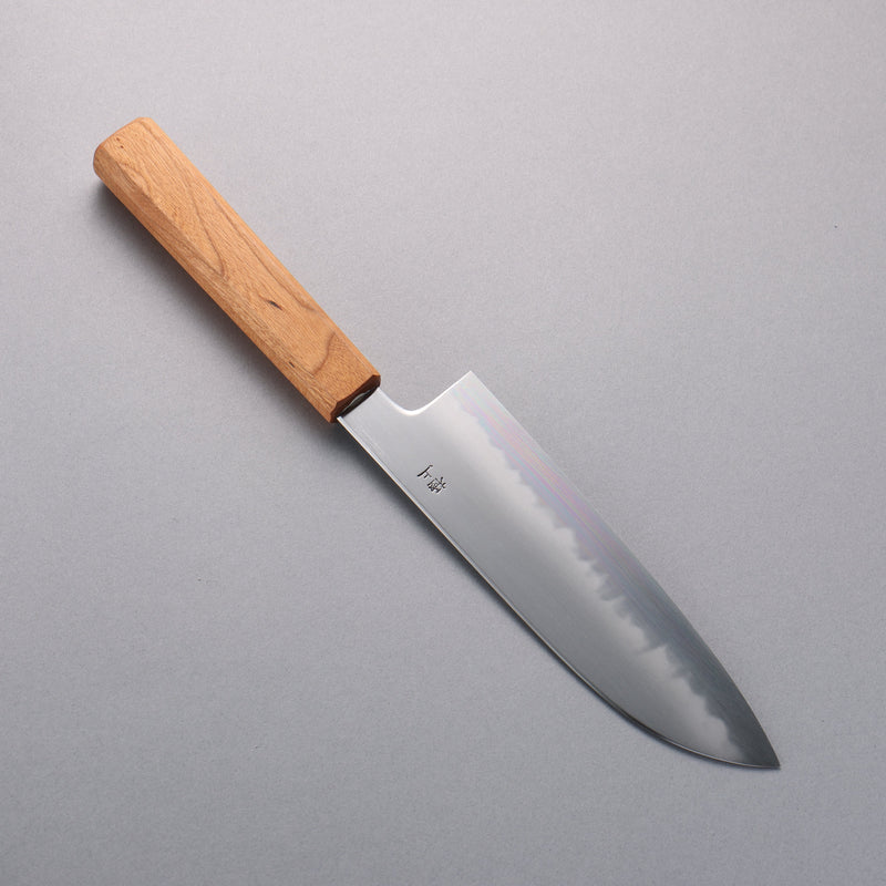 Kagekiyo Finest White Steel Santoku  170mm Cherry Tree Handle with Sheath - Japannywholesale