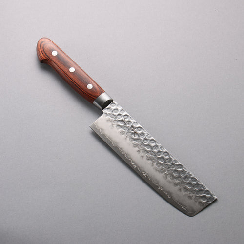 Seisuke VG10 Hammered Usuba  160mm Mahogany Handle - Japannywholesale