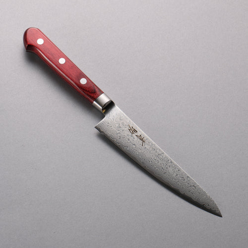 Seisuke VG10 33 Layer Damascus Petty-Utility  135mm Red Pakka wood Handle - Japannywholesale