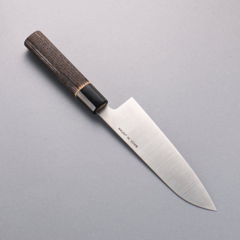 Seisuke Swedish Steel-stn Santoku  180mm Burned Chestnuts Handle - Japannywholesale