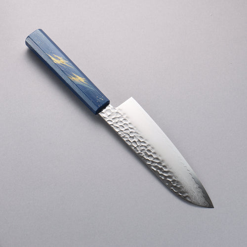 Sakai Takayuki VG10 33 Layer Damascus Santoku  170mm Live oak Lacquered (Saiseki) Handle - Japannywholesale