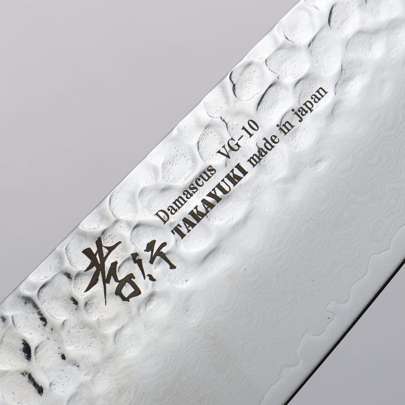 Sakai Takayuki VG10 33 Layer Damascus Santoku  170mm Live oak Lacquered (Saiseki) Handle - Japannywholesale