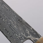 Seisuke SPG STRIX Black Damascus Gyuto  240mm Ebony (Maple Ring and Water Buffalo Ferrule) Handle - Japannywholesale