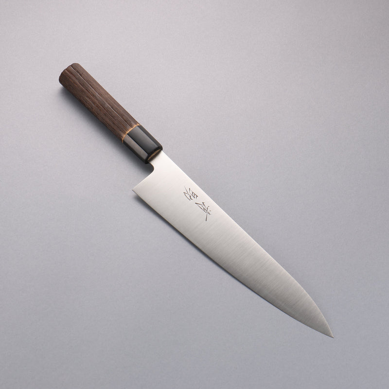 Seisuke Swedish Steel-stn Gyuto  240mm Burned Chestnuts Handle - Japannywholesale