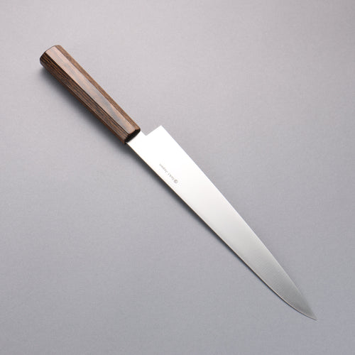 Kanetsune Ichizu VG10 Sujihiki  240mm Brown Pakka wood Handle - Japannywholesale