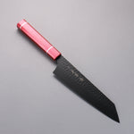 Sakai Takayuki Kurokage VG10 Hammered Teflon Coating Kengata Gyuto  190mm Live oak Lacquered (Kouseki) Handle - Japannywholesale