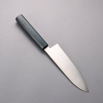 Seisuke Blue Super Migaki Polish Finish Santoku  180mm Blue Lacquered Handle - Japannywholesale