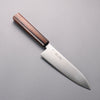 Seisuke Blue Super Migaki Polish Finish Santoku  180mm Burnt Wood Lacquered Handle - Japannywholesale