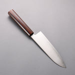 Seisuke Blue Super Migaki Polish Finish Santoku  180mm Burnt Wood Lacquered Handle - Japannywholesale