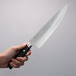 Seisuke PRO-J VG10 Hammered Gyuto  230mm Black Micarta Handle - Japannywholesale