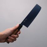 Seisuke SK-85 Ion plating Nakiri  160mm Teak (ferrule: Black Plastic) Handle - Japannywholesale