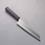 Seisuke White Steel No.1 Migaki Polish Finish Kiritsuke Gyuto  210mm Oak with Purple Lacquer Handle - Japannywholesale