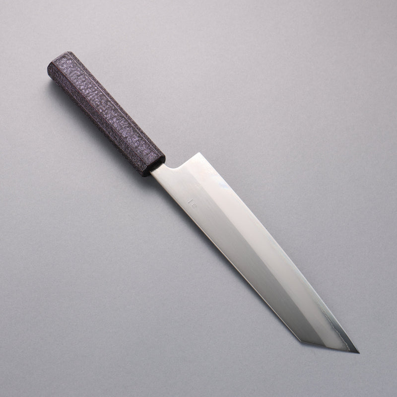 Seisuke White Steel No.1 Migaki Polish Finish Kiritsuke Gyuto  210mm Oak with Purple Lacquer Handle - Japannywholesale