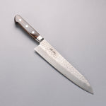 Seisuke AUS8 Hammered Gyuto  210mm Brown Pakka wood Handle - Japannywholesale