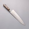 Seisuke AUS8 Hammered Gyuto  210mm Brown Pakka wood Handle - Japannywholesale