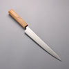 Seisuke Silver Steel No.3 Migaki Polish Finish Sujihiki Japanese Knife 240mm White Oak Handle - Japannywholesale