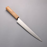 Seisuke Silver Steel No.3 Migaki Polish Finish Sujihiki Japanese Knife 240mm White Oak Handle - Japannywholesale