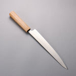 Seisuke Silver Steel No.3 Migaki Polish Finish Sujihiki Japanese Knife 240mm White Oak Handle - Japannywholesale