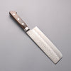 Seisuke AUS8 Hammered Nakiri  165mm Brown Pakka wood Handle - Japannywholesale