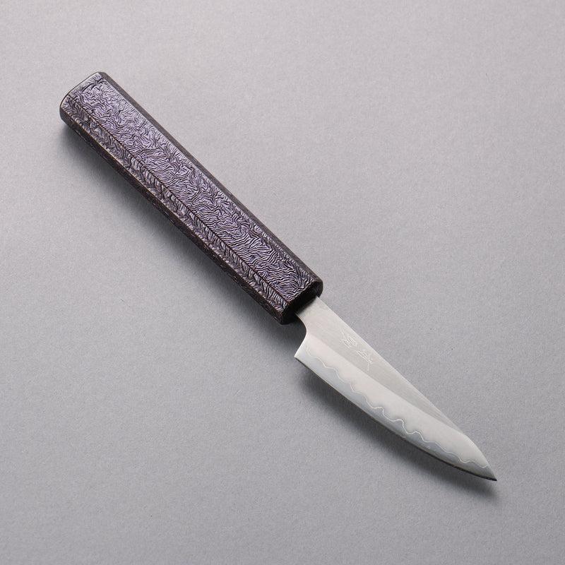 Seisuke White Steel No.1 Migaki Polish Finish Paring  80mm Oak with Purple Lacquer Handle - Japannywholesale