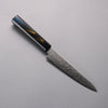 Kanjyo SG2 Damascus Petty-Utility  150mm Dark Blue and Gold Lacquered Handle - Japannywholesale